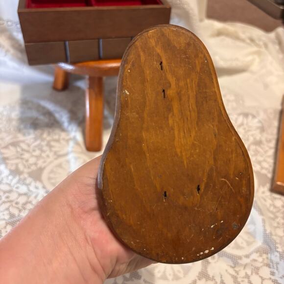 Vintage Wooden Candleholder with Fingerloop Primitive Farmhouse Decor Home - Picture 3 of 3